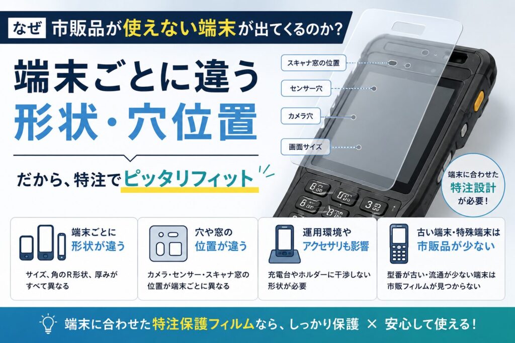 なぜ市販品が使えない端末が出てくるのか