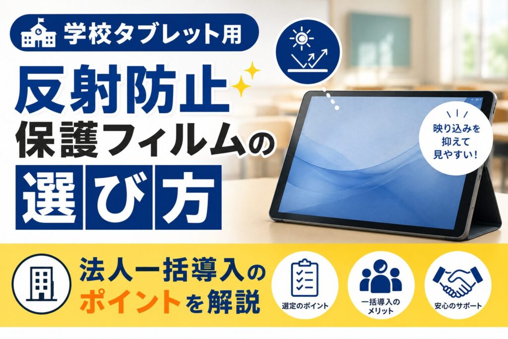 学校タブレット用 反射防止保護フィルムの選び方｜法人一括導入のポイントを解説