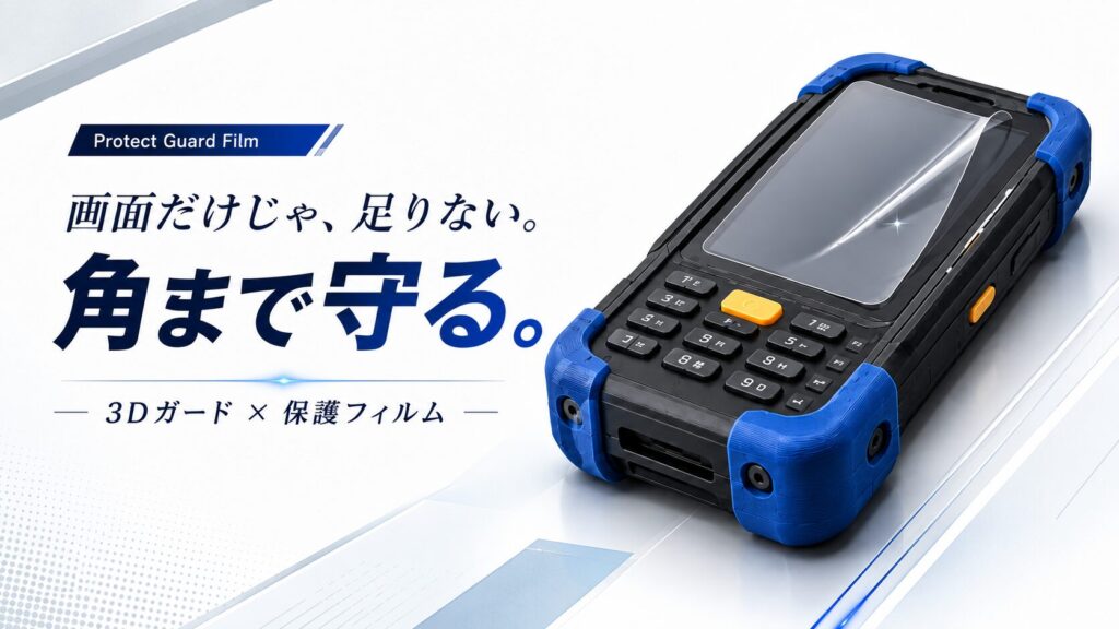 業務用端末の角・コーナーはどう守る？3Dプリント製ガードを組み合わせる保護対策