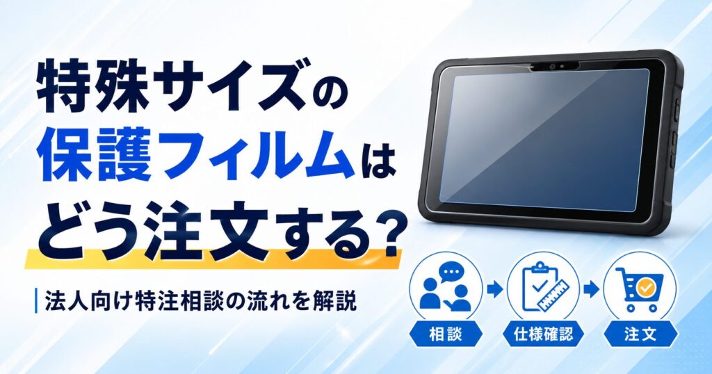 特殊サイズの保護フィルムはどう注文する？法人向け特注相談の流れを解説