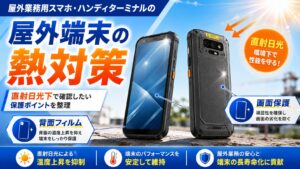 屋外業務用スマホ・ハンディターミナルの熱対策｜直射日光下で確認したい背面フィルムと画面保護