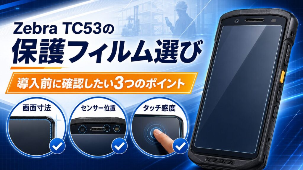 Zebra TC53の保護フィルム選び|画面寸法・センサー位置・タッチ感度を確認