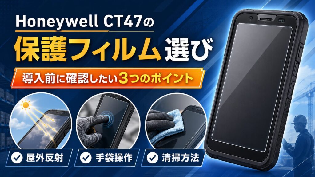 Honeywell CT47の保護フィルム選び｜屋外反射・手袋操作・清掃方法を確認