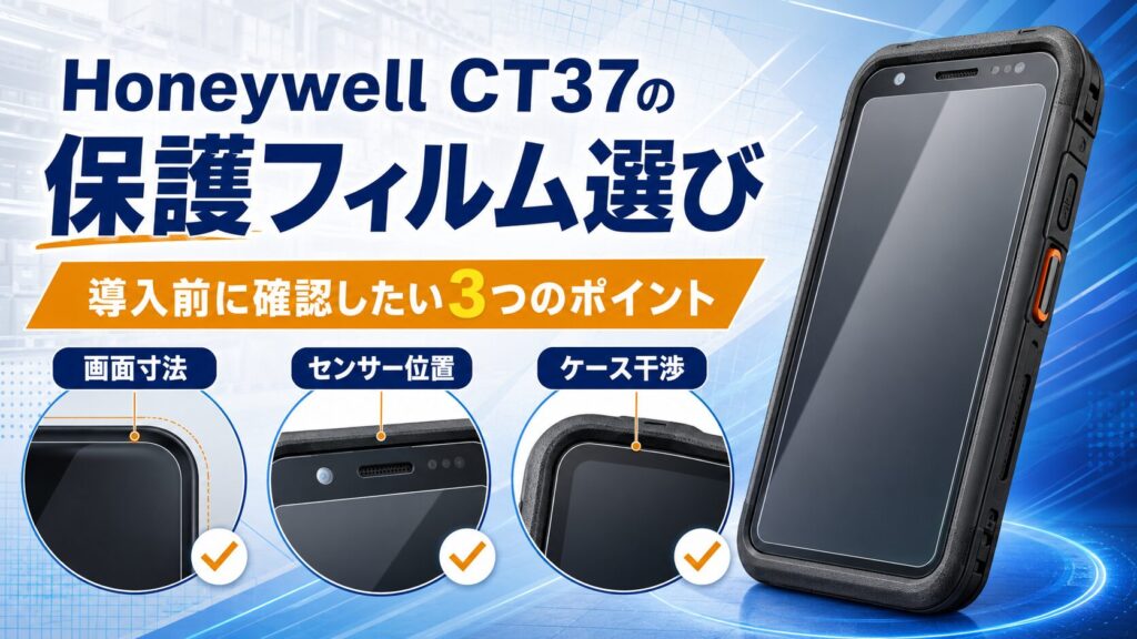 Honeywell CT37の保護フィルム選び|画面寸法・センサー・ケース干渉を確認