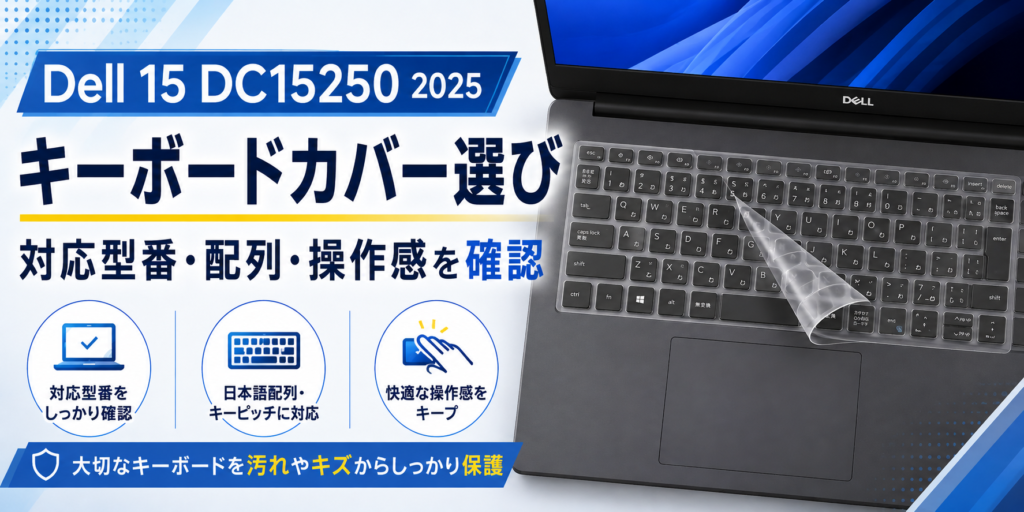 Dell 15 DC15250 2025のキーボードカバー選び｜対応型番・配列・操作感を確認