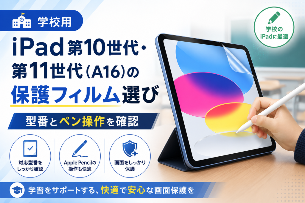 学校用iPad第10世代・第11世代（A16）の保護フィルム選び｜型番とペン操作を確認