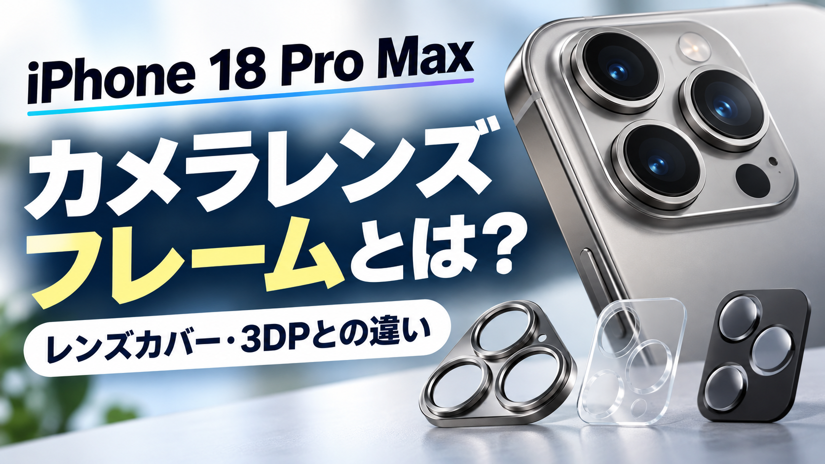 iPhone 18 Pro Maxのカメラレンズフレームとは？レンズカバー・3DPとの違い
