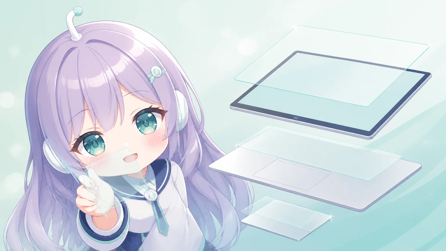 画面・天板・パームレスト・タッチパッドの4点セットの役割のイメージイラスト