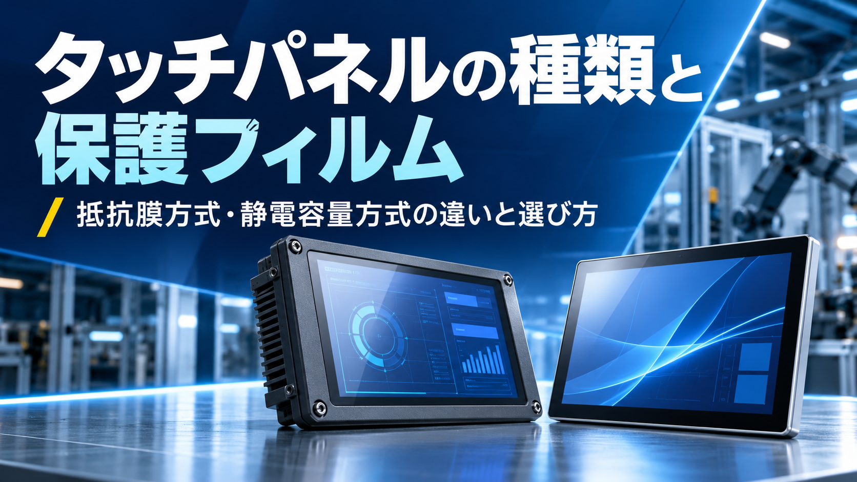 タッチパネルの種類と保護フィルム｜抵抗膜方式と静電容量方式の違い・見分け方・産業用での選び方
